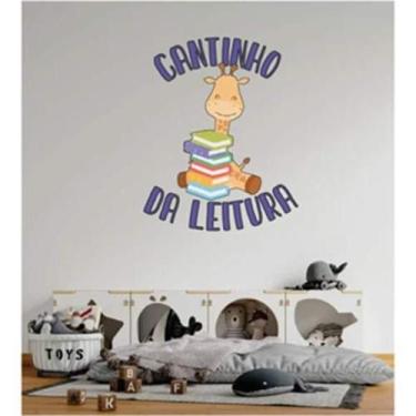 Imagem de Adesivo De Parede Cantinho Da Leitura - Girafa - Lojinha Da Luc Adesiv