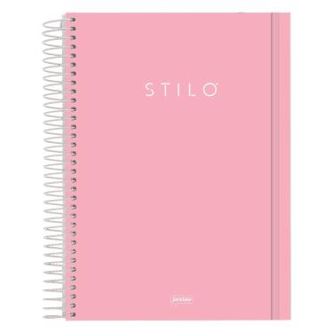 Imagem de Caderno Universitário 10M PP 160F Stilo Rosa Pastel 6885877 - Jandaia