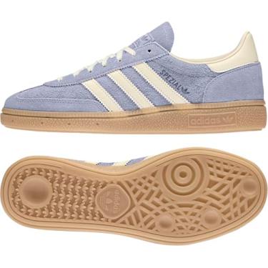 Imagem de adidas Tênis feminino Silvio/Crewht Handball Spezial W prata violetCream Branco/GUM4 38 EUA, Preto, 9.5 Wide
