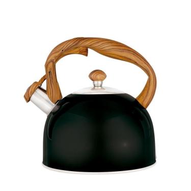 Imagem de Chaleira Wood Em Inox 2,5 Litros Com Apito Mor Preto