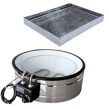 Imagem de Fritadeira Elétrica Industrial Tacho 10L Esmaltado Com Escorredor G 110V