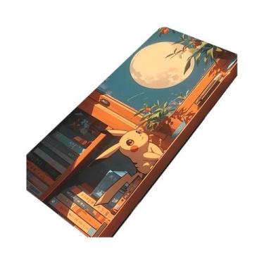 Imagem de Grande Mouse Pad De Borracha Pikachu Para PC, Tapete De Mesa Para Jogo