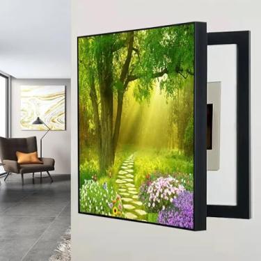 Imagem de Capa de caixa de disjuntor, capa de painel elétrico decorativo para caixas de fusíveis, decoração de parede elegante, design durável e funcional, perfeita para uso doméstico ou escritório