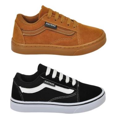 Imagem de Kit Dois pares de Tênis Casual Infantil Skate Escolar Unissex Haymax C