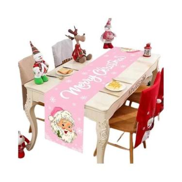 Imagem de Feliz Natal: Caminho De Mesa Papai Noel Para Decoração De Festa De Nat