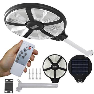 Imagem de Luminaria Solar Ovni 360 graus 400w Gigante Placa led Sensor Ilumina H