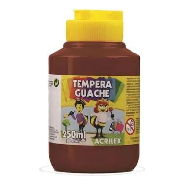 Imagem de Tinta Guache 250ml Branco Acrilex, Marrom