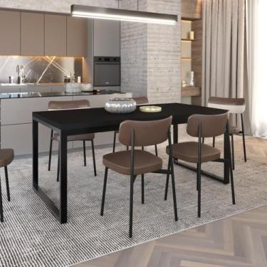 Imagem de Mesa de Jantar Yon 180 X 90 X 76 cm - Compace Decor, Preto TX/Est.Pret