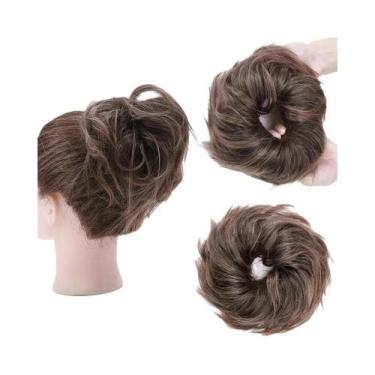 Imagem de Coque De Cabelo Feminino Desgrenhado E Volumoso, Sintético Ondulado, T