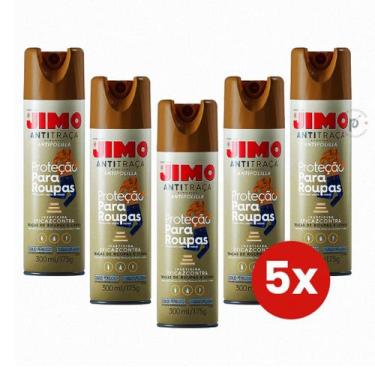 Imagem de Kit 5 Jimo Aerossol AntiTraça 300ml Repele e Elimina as Traças Armário