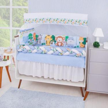 Imagem de Kit Berço Americano Almofadinhas Bebê Menino 13 peças - Avm Enxovais, 