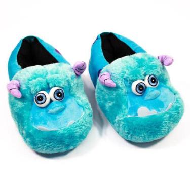 Imagem de Pantufa Sullivan 3d Solado De Borracha Pelúcia - Disney, Azul, 39-41