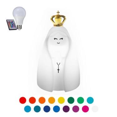 Imagem de Luminária nossa senhora com coroa led rgb com fio - Decorfun, Bivolt