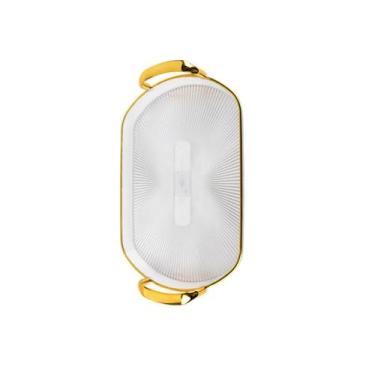 Imagem de Bandeja Decorativa 38cm Multiuso Acrílica Canelado Alça Apartamento So