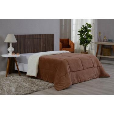 Imagem de Cobertor De Sherpa Grosso E Quente Casal Queen Bege Manta