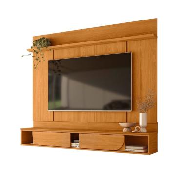 Imagem de Painel Rack Bancada Aura Mdp 2 Portas Deslizantes Cinamomo - Pallazio