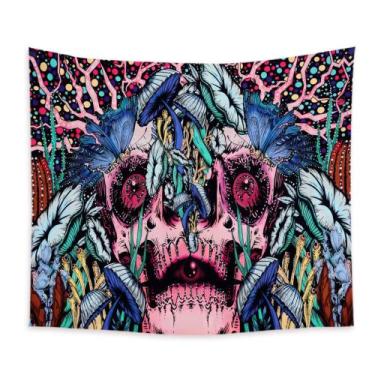 Imagem de Tapeçaria Halloween Skeleton Horror Ghost 150x150cm em microtecido - y