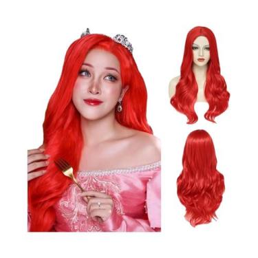 Imagem de Peruca Sintética Loira Longa E Cacheada Para Mulheres, Ondas Grandes, 