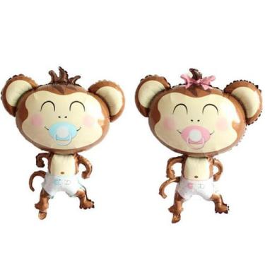 Imagem de Balões Anime Pacifier Monkey, 2 peças para festa, 102 x 98 cm - yiweis