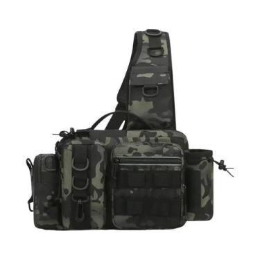 Imagem de Mochila De Pesca Masculina Para Equipamentos De Pesca Com Suporte Para