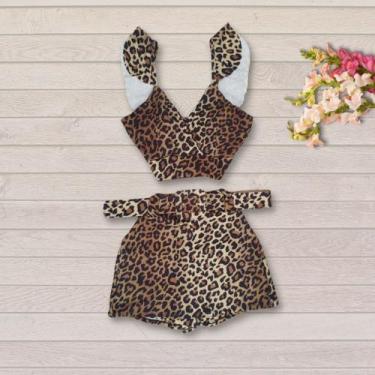 Imagem de Conjunto Feminino Estampado Short Cropped Babado 36 ao 40 0151 - Bellu