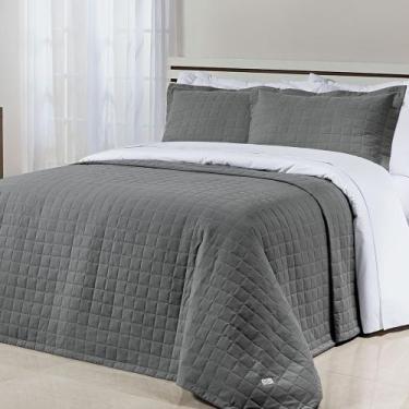 Imagem de Cobre Leito Queen Glass 3 Peças Percal 200 Fios 100% Algodão - Zilu En