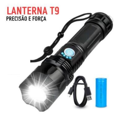 Imagem de Lanterna Tática T9 para Aventura e Sobrevivência - Lanterna Tática Led