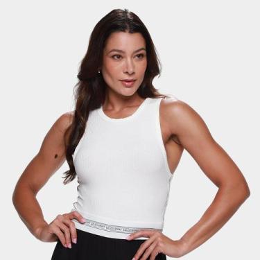 Imagem de Regata Colcci Canelada Feminina, Off white, G