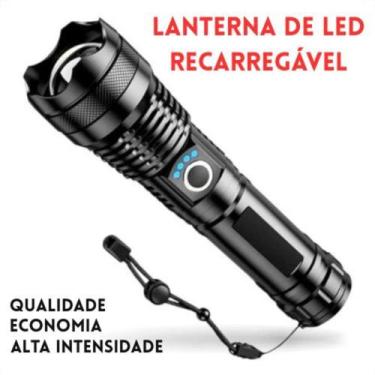 Imagem de Lanterna T9 LED Forte Ideal para Segurança - Lanterna Tática Led Recar