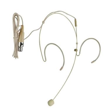 Imagem de Microfone Com Fio Headset Condensador Bege Com Mini Xlr 4 Pinos SK-MH6