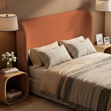 Imagem de Cabeceira Para Cama Box Queen Size Liah 160cm Bouclê Terracota - Desk Design