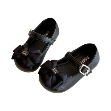 Imagem de Sapatos De Primavera Para Meninas, Sapatilhas Mary Janes Com Laço De P