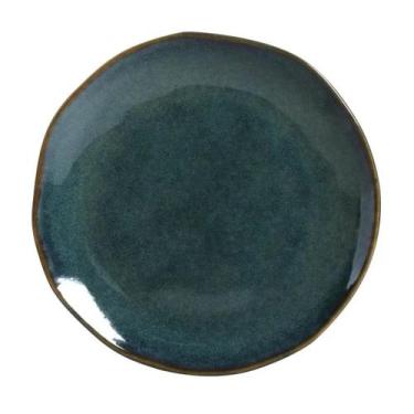 Imagem de Prato De Sobremesa Em Cerâmica Orgânico Oceano 19,5cm Porto Brasil