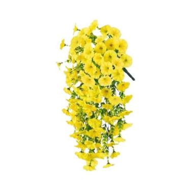 Imagem de Guirlanda De Glória Da Manhã Artificial Resistente a UV, Flores Falsas