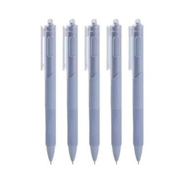 Imagem de Caneta Gel Preta 0.5mm Pacote Com 5 Canetas Esferográficas De Secagem 