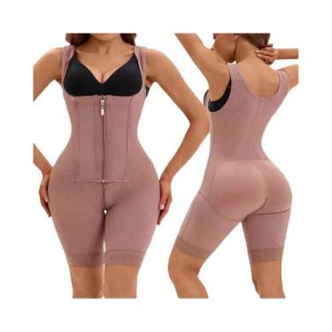Imagem de Body Modelador Feminino De Compressão Total Com Zíper Na Virilha Para 