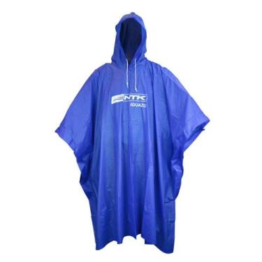 Imagem de Capa De Chuva Poncho Impermeável Capuz Trilha Pesca Casual - NTK, Azul
