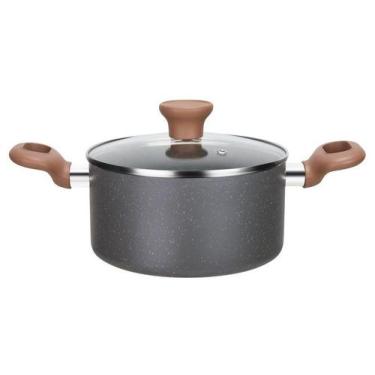 Imagem de Jogo De Panelas Rochedo Natural Stone Minerium 5 Peças, Cinza Claro, 5