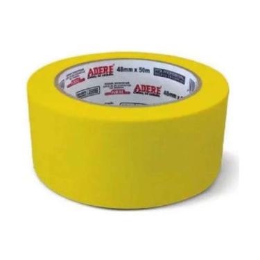 Imagem de Fita Crepe Automotiva Amarela 48mm X 40m - Alta Performance Para Funilaria E Pintura