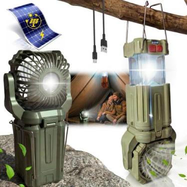 Imagem de Lanterna Camping Solar Ventilador Powerbank LED Recarregável - Solarca