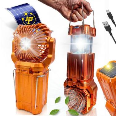 Imagem de Lanterna Camping Solar Ventilador Powerbank LED Recarregável - Solarca