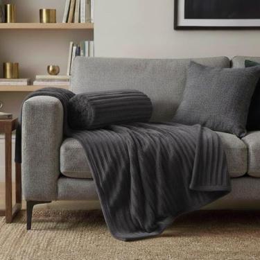 Imagem de Manta Casal Microfibra Canelada Soft 2,00m X 1,80m Cobertor Macio Avel