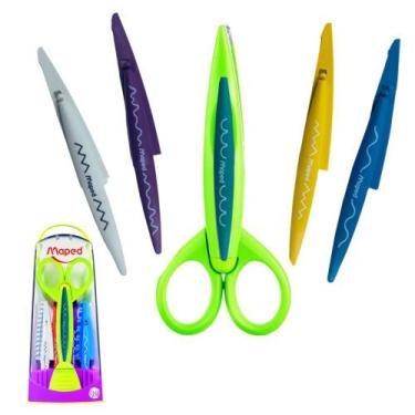 Imagem de Kit Tesoura Corte Criativo Maped Créa Cut + 5 Lâminas, Rosa