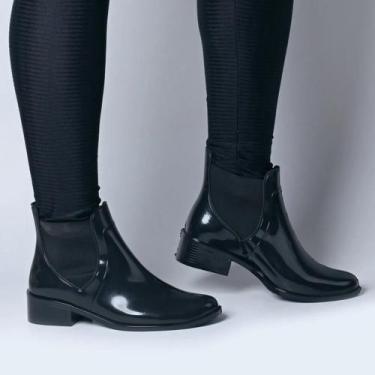 Imagem de Bota Feminina Galocha Chelsea Preta Confortável Inverno - Genérica, Pr