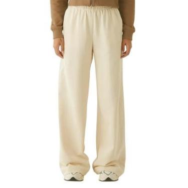 Imagem de Calça New Balance Pantalona Athletics Small Logo Bege Feminina-Feminino