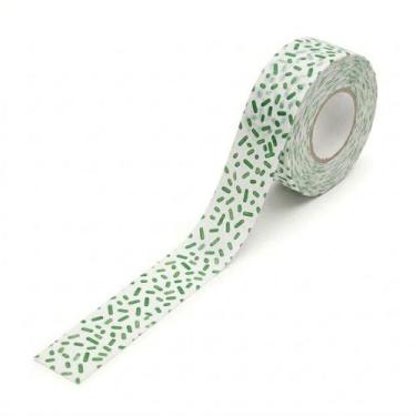 Imagem de Fita para Rotuladora Pantum PP-110 Branco Granulado Verde- 15mm x 9m