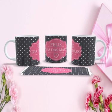 Imagem de Caneca de Porcelana 325ML Mães Estampa 59 Decorada para Dia das Mães Apta micro-ondas l...