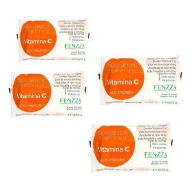 Imagem de Kit Com 4 Lenço Demaquilante Facial Vitamina C 45g. Fenzza