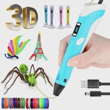 Imagem de Caneta de impressora 3D com recarga de 11 filamentos Pla - J-one