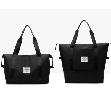Imagem de Bolsa de Viagem OEM 678-680 em Tecido Oxford 28x42x22cm 678-preto à Prova D'água com Gr...